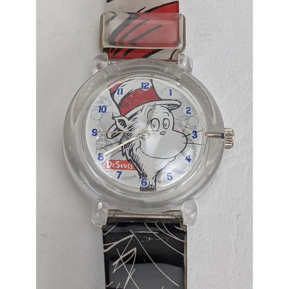 Vintage Dr. Seuss Cat in the Hat Watch Authentic T ick Tock Time Tickers - Picture 4 of 9